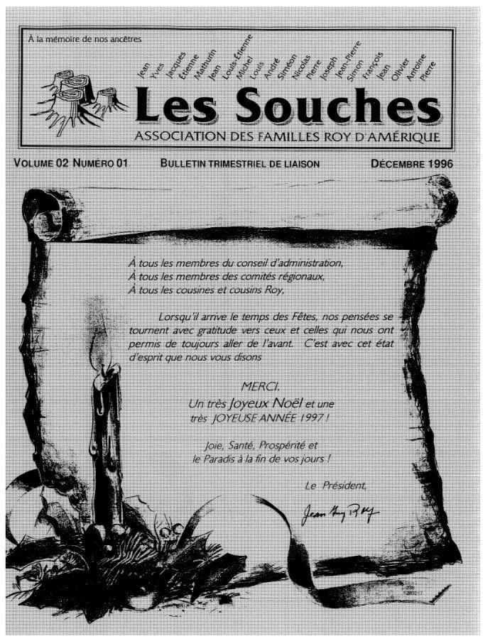 Revue Les Souches, Volume 2, numéro 1, Décembre 1996