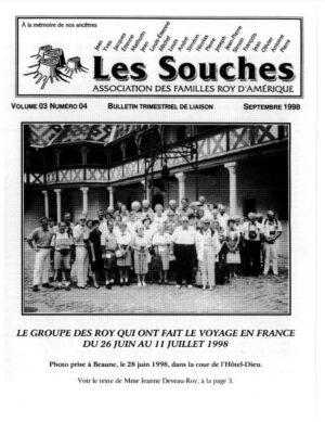Revue Les Souches, Volume 3, numéro 4, Septembre 1998
