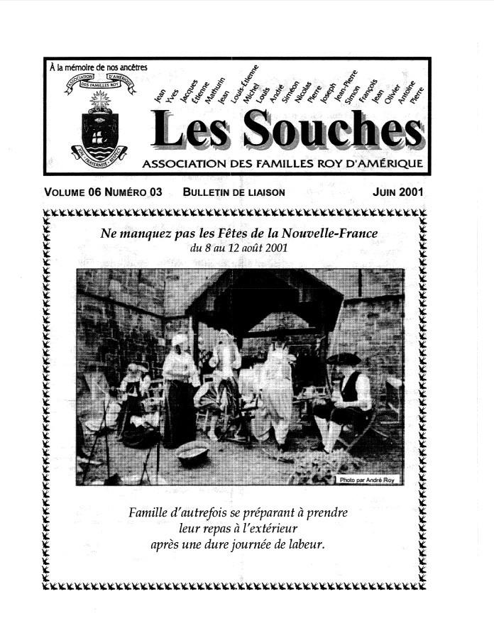 Revue Les Souches, Volume 6, numéro 3, Juin 2001