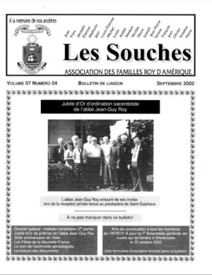 Revue Les Souches, Volume 7, numéro 4, Septembre 2002