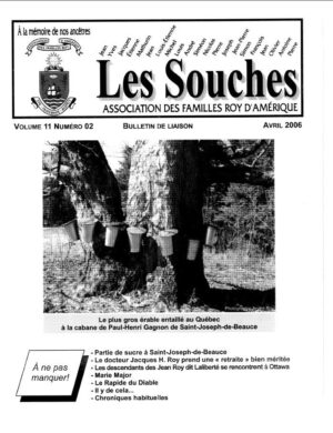 Revue Les Souches, Volume 11, numéro 2, Avril 2006