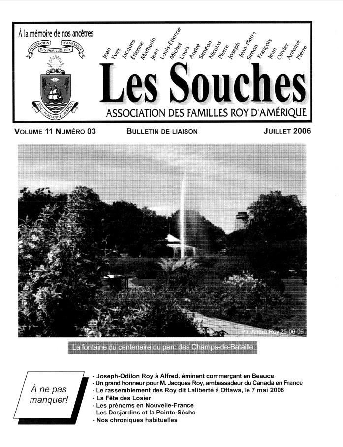 Revue Les Souches, Volume 11, numéro 3, Juillet 2006