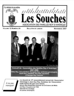 Revue Les Souches, Volume 12, numéro 4, Novembre 2007