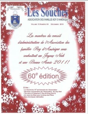 Revue Les Souches, Volume 15, numéro 4, Décembre 2010